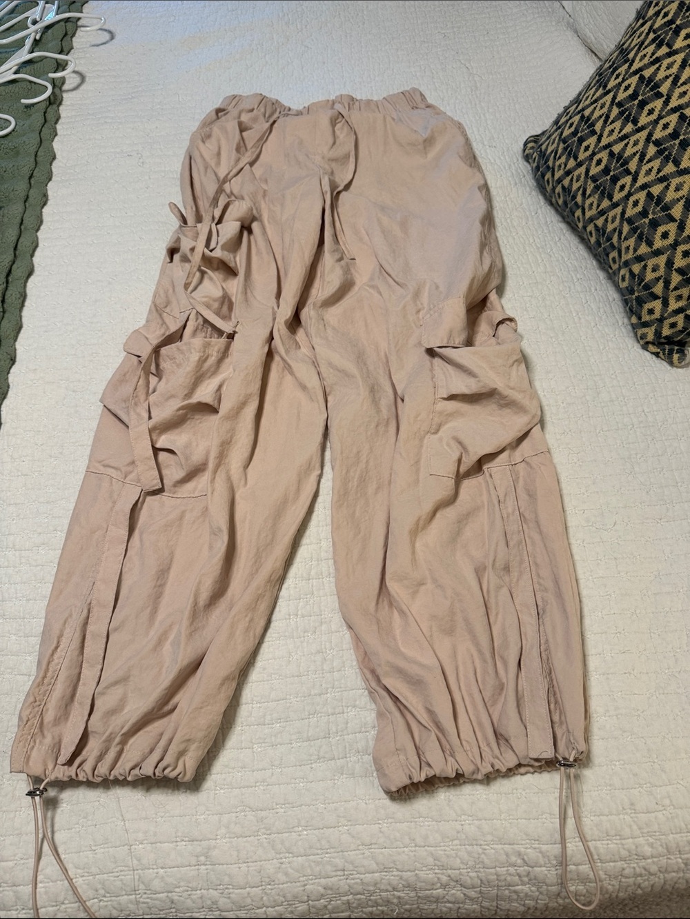 Light beige Cargo Jogger Pants with pockets